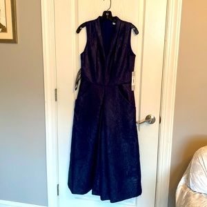 Kay Unger Navy wide legged jumpsuit